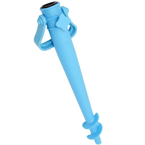 BAZA MOCOWANIE DO PARASOLA PLASTIKOWE WKRĘCANE 37CM NIEBIESKIE