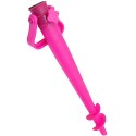 BAZA MOCOWANIE DO PARASOLA PLASTIKOWE WKRĘCANE 37CM RÓŻOWE