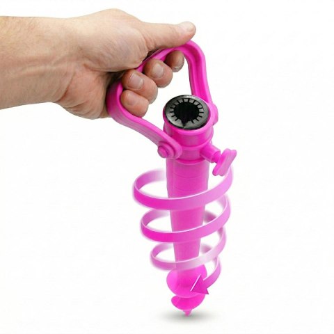 BAZA MOCOWANIE DO PARASOLA PLASTIKOWE WKRĘCANE 37CM RÓŻOWE