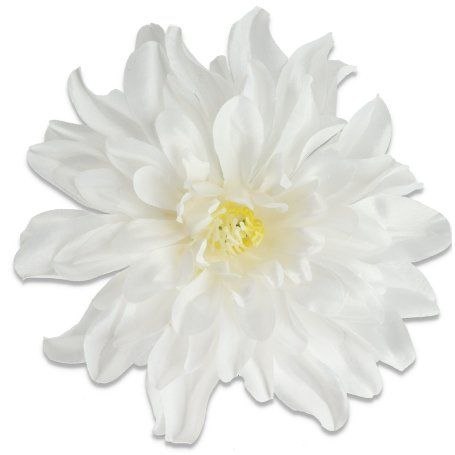 Biała dalia duża główka wyrobowa 17cm