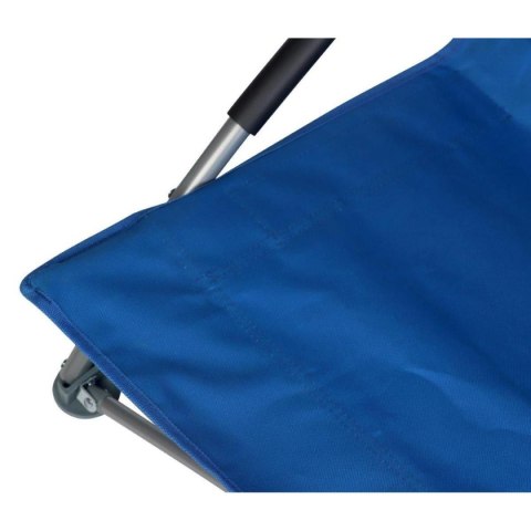 FOTEL TURYSTYCZNO PLAŻOWY Z PODŁOKIETNIKAMI 55x58x64CM SKŁADANY NIEBIESKI