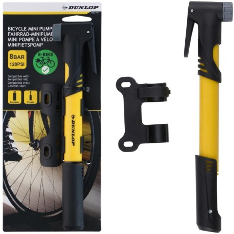 POMPKA ROWEROWA MINI 120psi (8bar) DUNLOP ŻÓŁTA