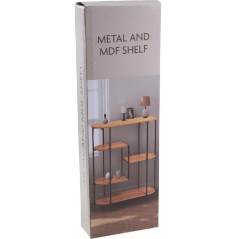 REGAŁ KWIETNIK 5 POZIOMOWY OWALNY 77X30X95CM BLAT DREWNIANY