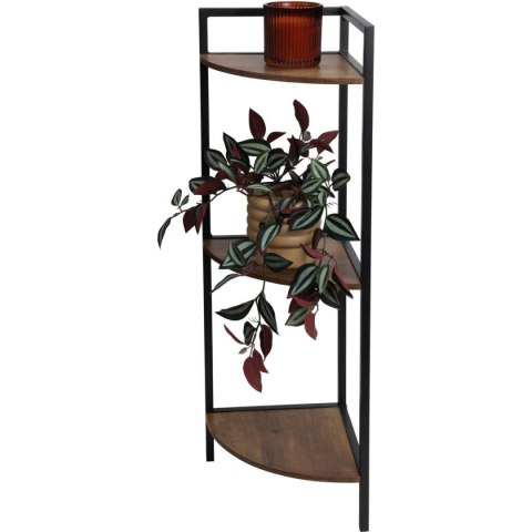 REGAŁ NAROŻNY METALOWY 3 PÓŁKI 23,5x23,5x76CM