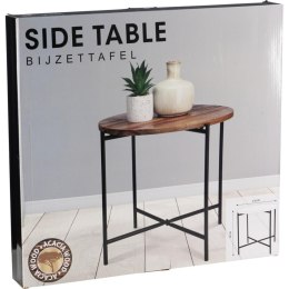 STOLIK KAWOWY BLAT DREWNIANY OKRĄGŁY 45x38CM