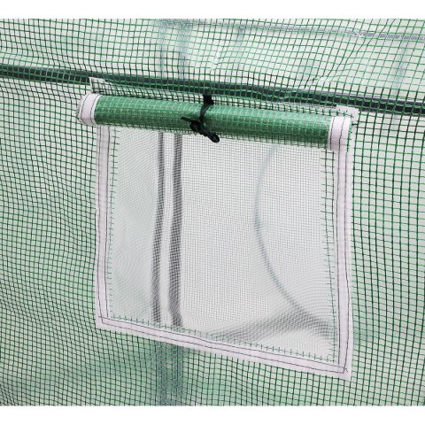 SZKLARNIA TUNEL OGRODOWY DWA WEJŚCIA DO POMIDORÓW I OGÓRKÓW 200x100x180CM ZIELONY