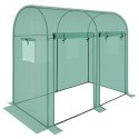 SZKLARNIA TUNEL OGRODOWY DWA WEJŚCIA DO POMIDORÓW I OGÓRKÓW 200x100x180CM ZIELONY