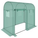 SZKLARNIA TUNEL OGRODOWY DWA WEJŚCIA DO POMIDORÓW I OGÓRKÓW 200x100x180CM ZIELONY