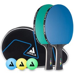 ZESTAW DO TENISA STOŁOWEGO TT - SET DUO COLORATO 2 RAKIETKI 3 PIŁECZKI POKROWIEC JOOLA