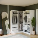 Garderoba Modułowa OPENO ZESTAW 260/200 BIAŁA Szuflady Drążki Półki Duża Do Sypialni