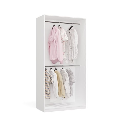 Garderoba Modułowa OPENO ZESTAW 260/200 BIAŁA Szuflady Drążki Półki Duża Do Sypialni