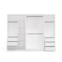 Garderoba Modułowa OPENO ZESTAW 260/200 BIAŁA Szuflady Drążki Półki Duża Do Sypialni