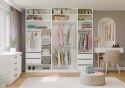 Garderoba Modułowa OPENO ZESTAW 260/250 BIAŁA Szuflady Drążki Półki Duża Do Sypialni