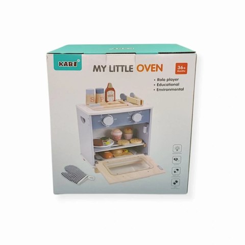 Drewniany piekarnik dla dzieci z akcesoriami 24 el. - Kabi 3+