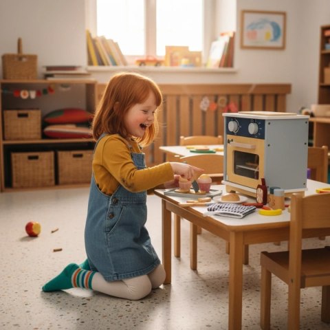 Drewniany piekarnik dla dzieci z akcesoriami 24 el. - Kabi 3+