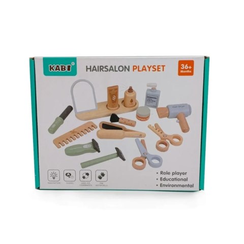 Drewniany salon fryzjerski 15 elementów - Kabi od 3 lat