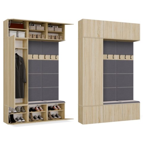 Garderoba HAGA III/1Sz2W DĄB SONOMA + 2x Wieszak