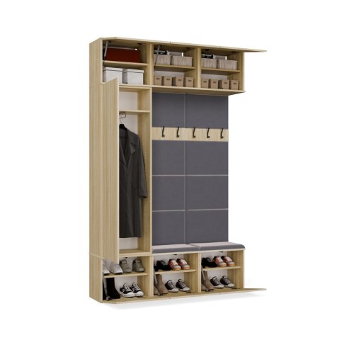 Garderoba HAGA III/1Sz2W DĄB SONOMA + 2x Wieszak