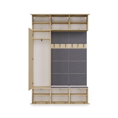 Garderoba HAGA III/1Sz2W DĄB SONOMA + 2x Wieszak