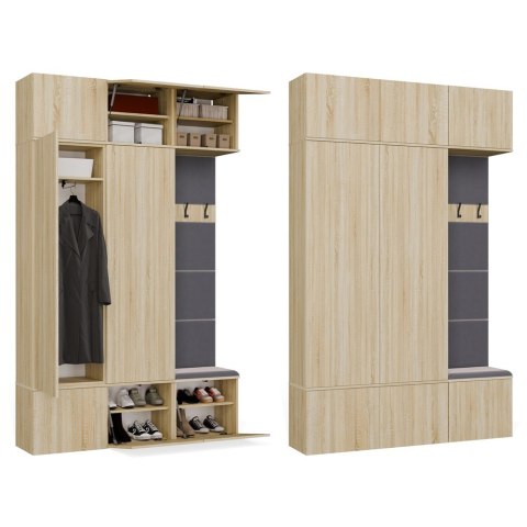 Garderoba HAGA III/2Sz1W DĄB SONOMA 2x Szafa + Wieszak