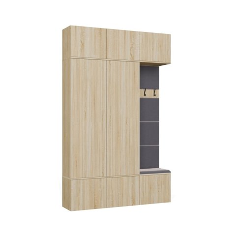Garderoba HAGA III/2Sz1W DĄB SONOMA 2x Szafa + Wieszak