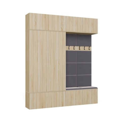Garderoba HAGA IV/2Sz2W DĄB SONOMA 2x Szafa + 2x Wieszak