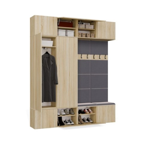 Garderoba HAGA IV/2Sz2W DĄB SONOMA 2x Szafa + 2x Wieszak