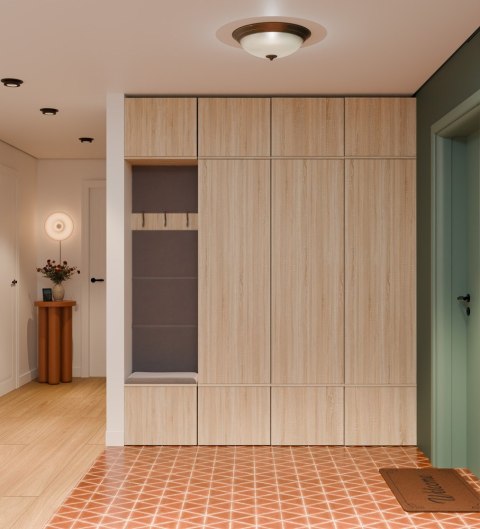 Garderoba HAGA IV/3Sz1W DĄB SONOMA 3x Szafa + Wieszak