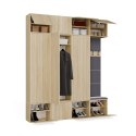 Garderoba HAGA IV/3Sz1W DĄB SONOMA 3x Szafa + Wieszak