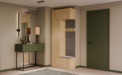 Garderoba Szafa + Wieszak HAGA II/1Sz1W DĄB SONOMA