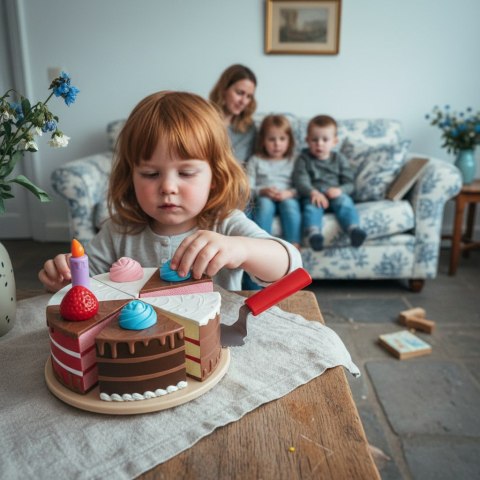 Magnetyczny tort do zabawy 6 kawałków - Popular Playthings 3+