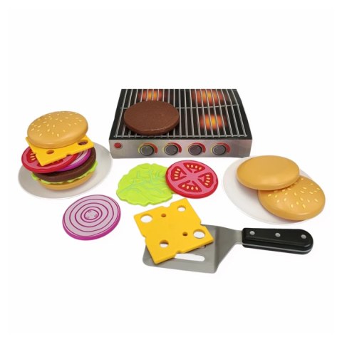 Magnetyczny zestaw burger z grillem 18 el. - Popular Playthings 3+