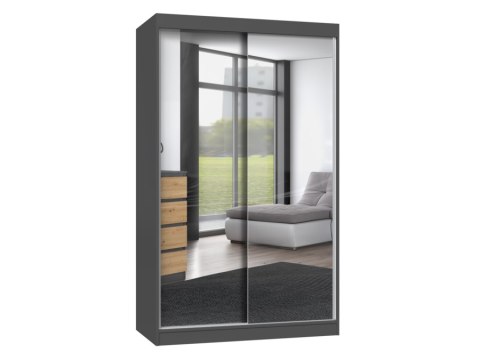 Szafa IGA 120/A ANTRACYT 2 Lustra Do Sypialni Przedpokoju