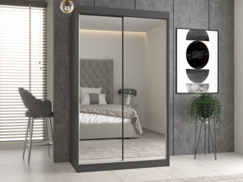 Szafa IGA 120/A ANTRACYT 2 Lustra Do Sypialni Przedpokoju