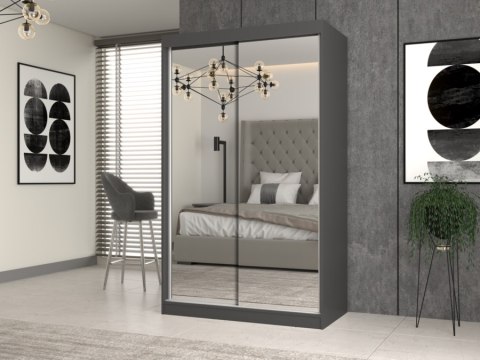 Szafa IGA 120/A ANTRACYT 2 Lustra Do Sypialni Przedpokoju