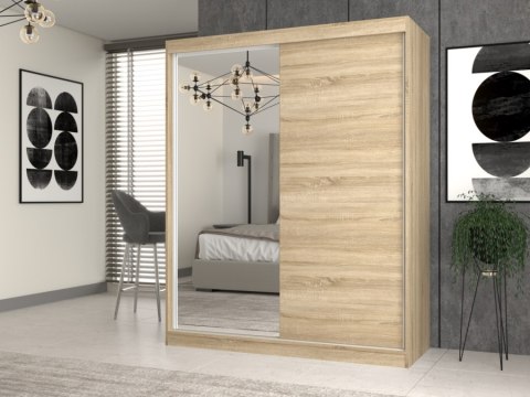 Szafa IGA 160 A/B SONOMA 1 x Lustro Do Sypialni Przedpokoju