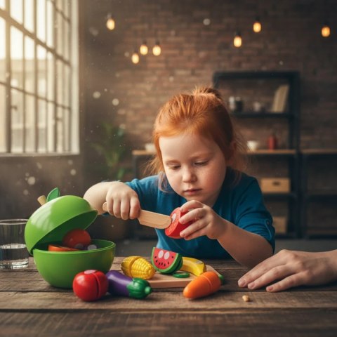 Warzywa do krojenia dla dzieci 28 el. - Jinkee 3+