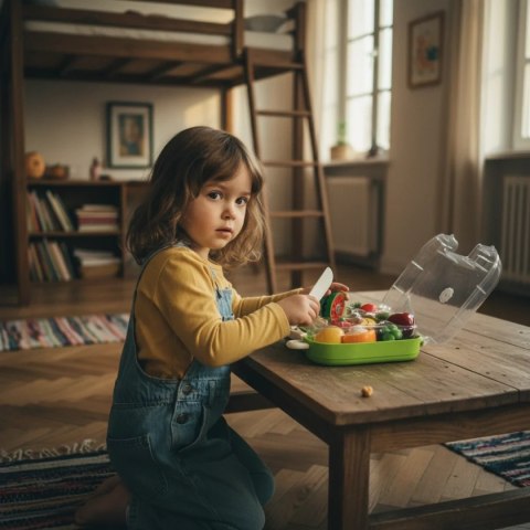 Warzywa i owoce do krojenia 18 el. w walizce - Jinkee 3+