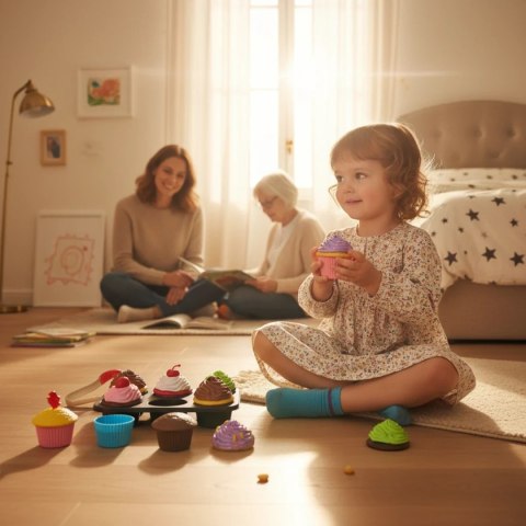 Zabawki magnetyczne dla dzieci - babeczki 25 el. Popular Playthings 3+