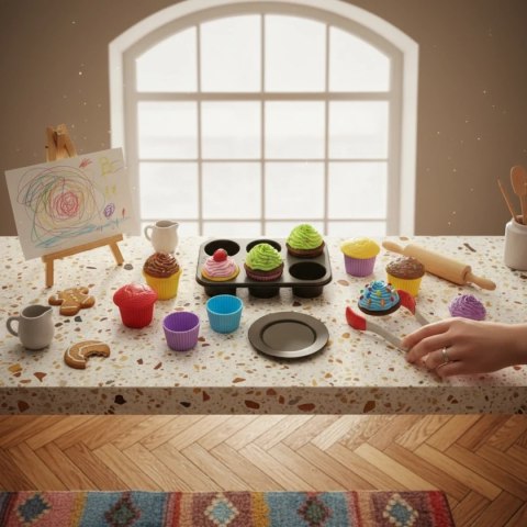 Zabawki magnetyczne dla dzieci - babeczki 25 el. Popular Playthings 3+