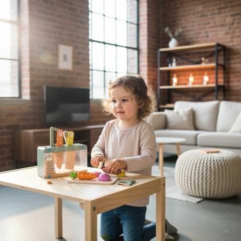 Drewniane akcesoria kuchenne dla dzieci 12 el. - Kabi 3+