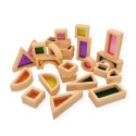 Klocki drewniane przezroczyste 25 elementów - Kabi 3+