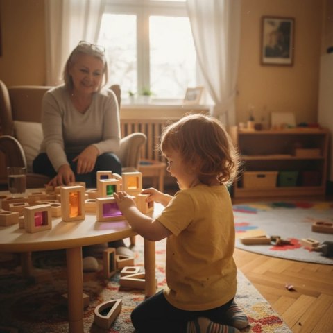 Klocki drewniane przezroczyste 25 elementów - Kabi 3+