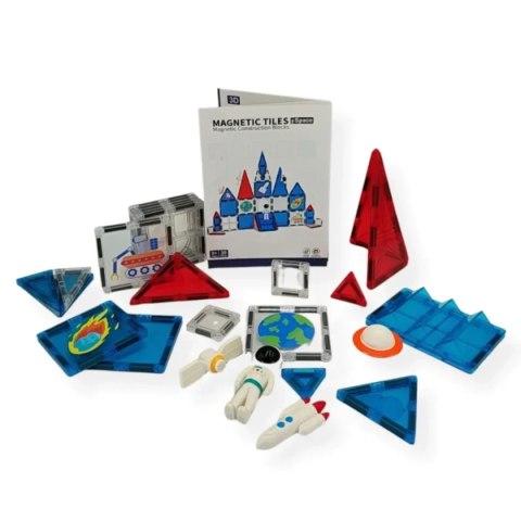 Klocki magnetyczne Kosmos 39 el. z astronautami - X-Bida 3+