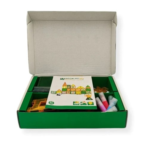 Klocki magnetyczne dla dzieci Window Art Dżungla 47 el. - X-Bida 3+