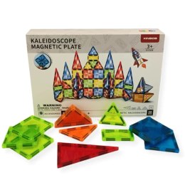 Klocki magnetyczne kalejdoskop 95 el. przezroczyste - X-Bida 3+