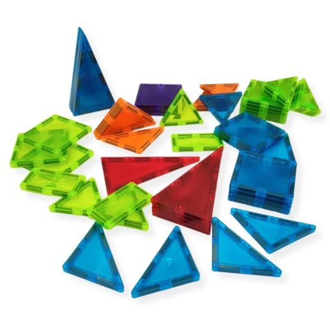 Klocki magnetyczne kalejdoskop 95 el. przezroczyste - X-Bida 3+