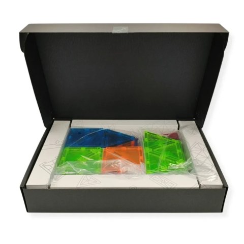 Klocki magnetyczne kalejdoskop 95 el. przezroczyste - X-Bida 3+