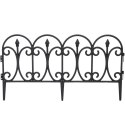 OGRODZENIE OGRODOWE PLASTIKOWE CZARNE 59x33CM 4 PANELE KINZO