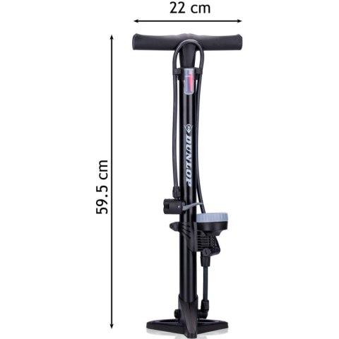 POMPKA WARSZTATOWO - ROWEROWA 160Psi (11Bar) Z MANOMETREM DUNLOP